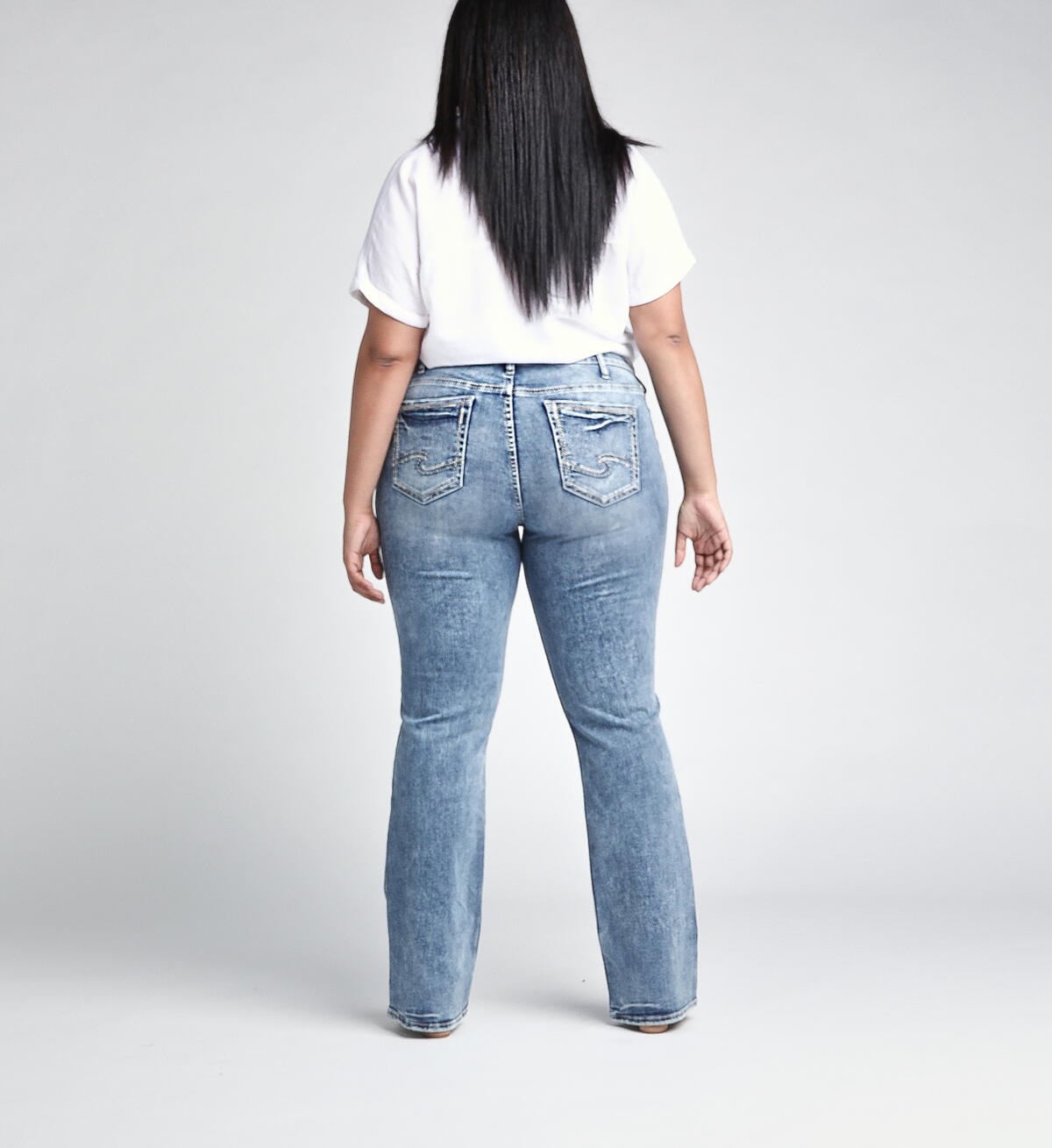 Elyse Mid Rise Slim Bootcut Jeans, , hi-res image number 1