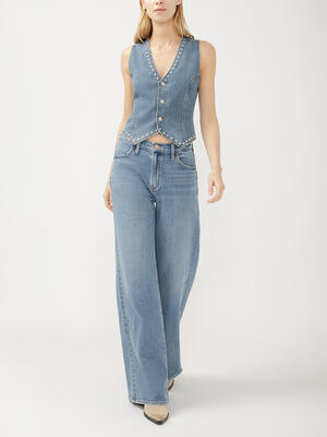 Highly Desirable High Rise Ultra Wide Leg Jeans