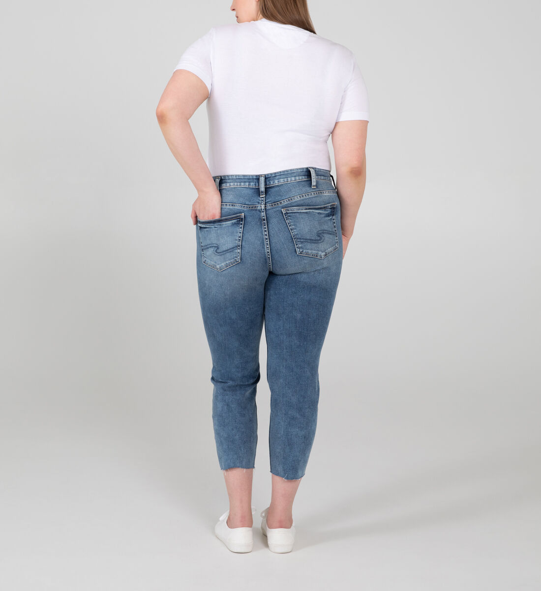 Suki Mid Rise Skinny Crop Jeans Plus Size Back
