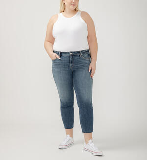 Elyse Mid Rise Straight Leg Ankle Jeans Plus Size