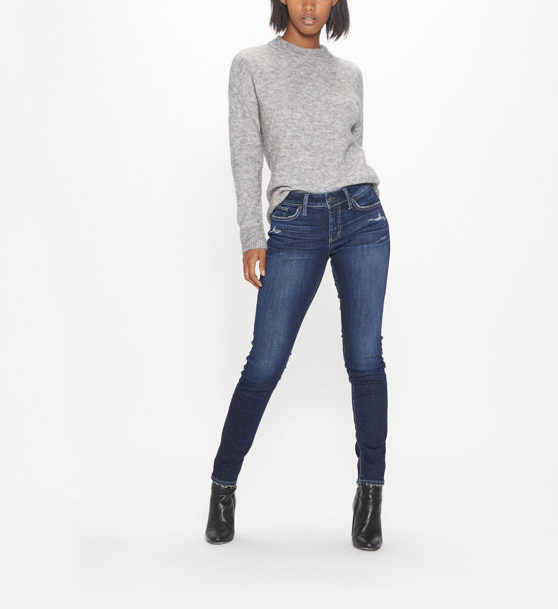 Buy Elyse Skinny Mid Dark Wash for USD 89.00 Silver Jeans US New