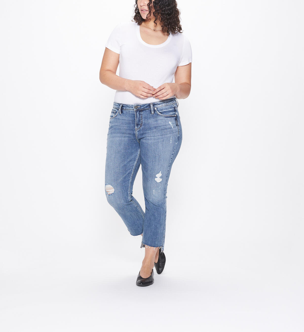 Mazy Boot Crop High Rise Medium Wash, , hi-res image number 2