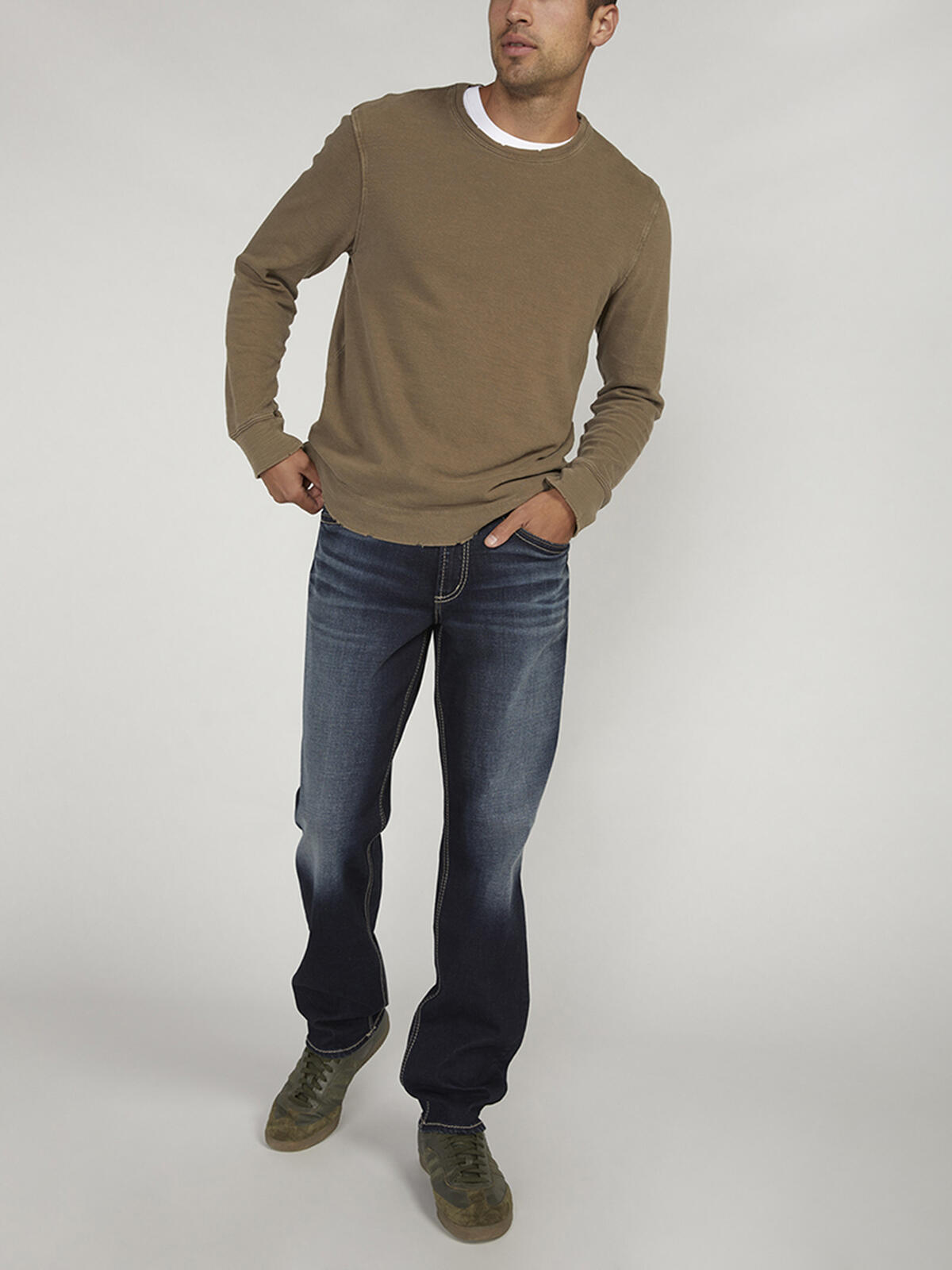 Hunter Relaxed Athletic Fit Straight Leg Jeans, Indigo, hi-res image number 0