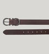 Womens Heavyweight Genuine Leather Belt, Dark Brown, hi-res image number 2