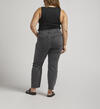 Highly Desirable High Rise Straight Leg Jeans Plus Size, Black, hi-res image number 1