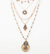 Gold-Tone Layered Hamsa Necklace, , hi-res image number 1