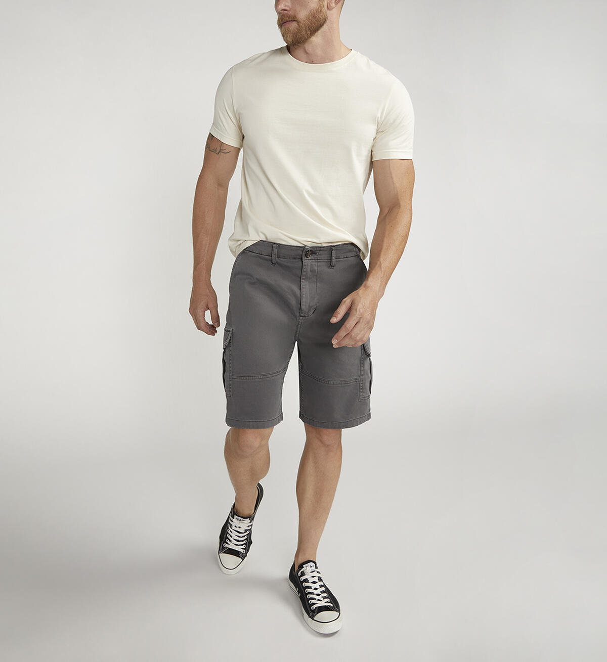 Cargo Essential Twill Shorts, Dark Grey, hi-res image number 0