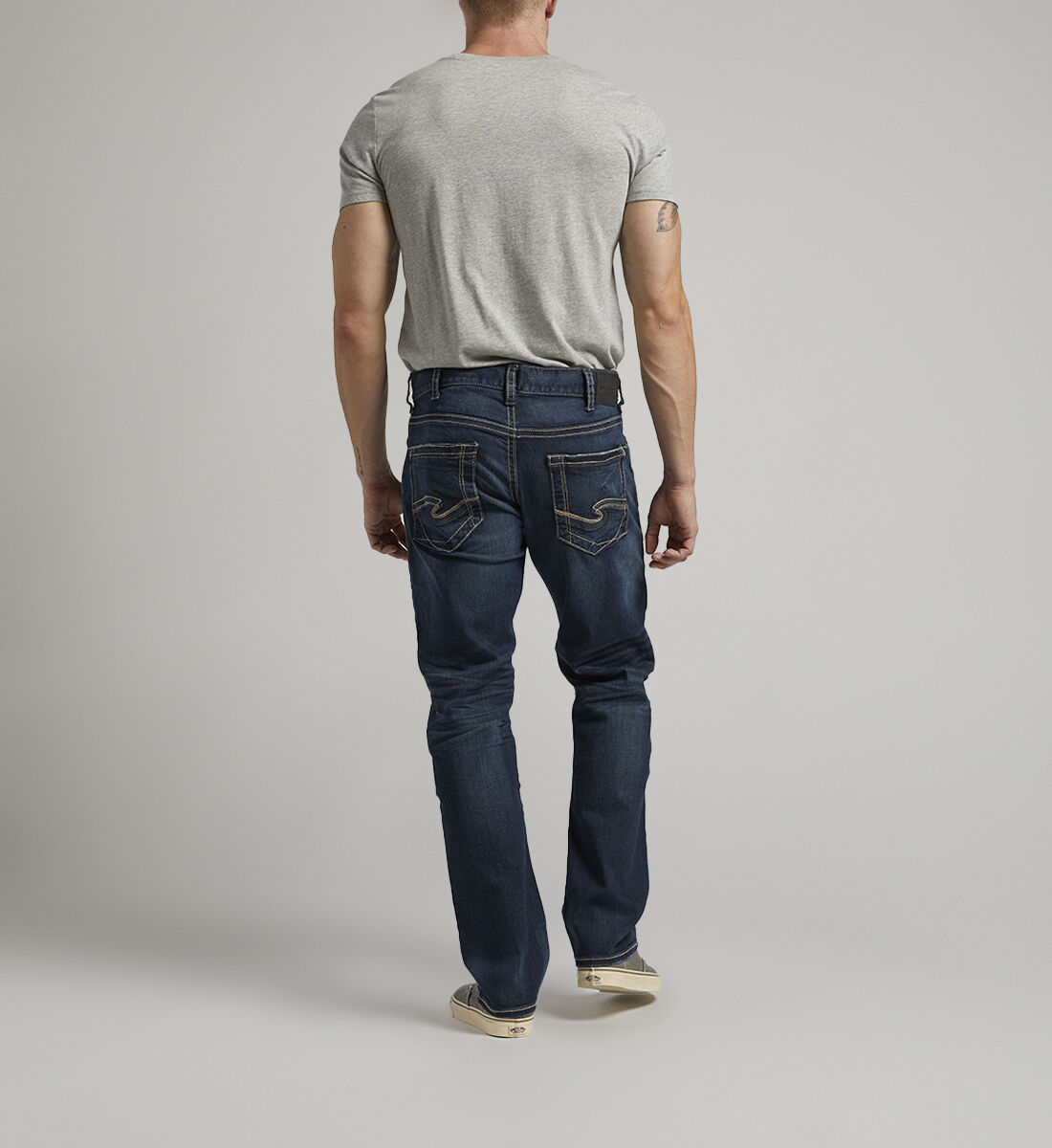 Mens silver jeans eddie discount