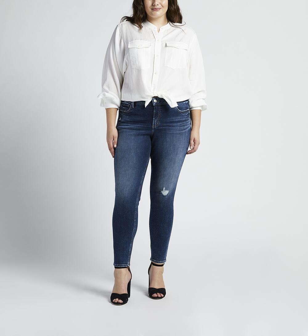 Elyse Mid Rise Skinny Jeans Plus Size, , hi-res image number 0
