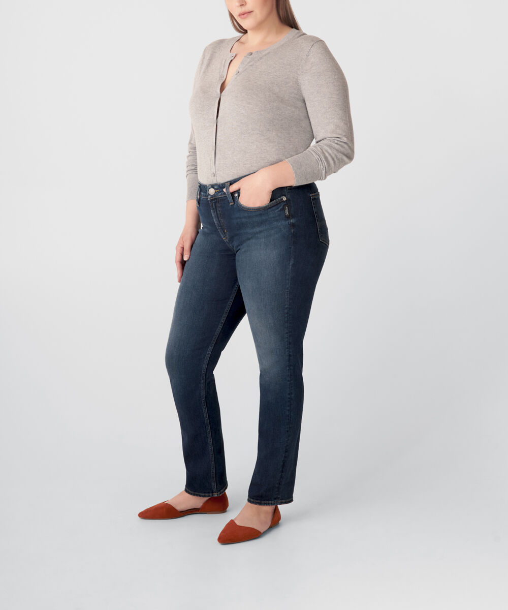 Buy Avery High Rise Straight Leg Jeans Plus Size for USD 39.00