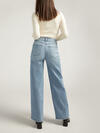 V-Front Mid Rise Wide Leg Jeans, , hi-res image number 1