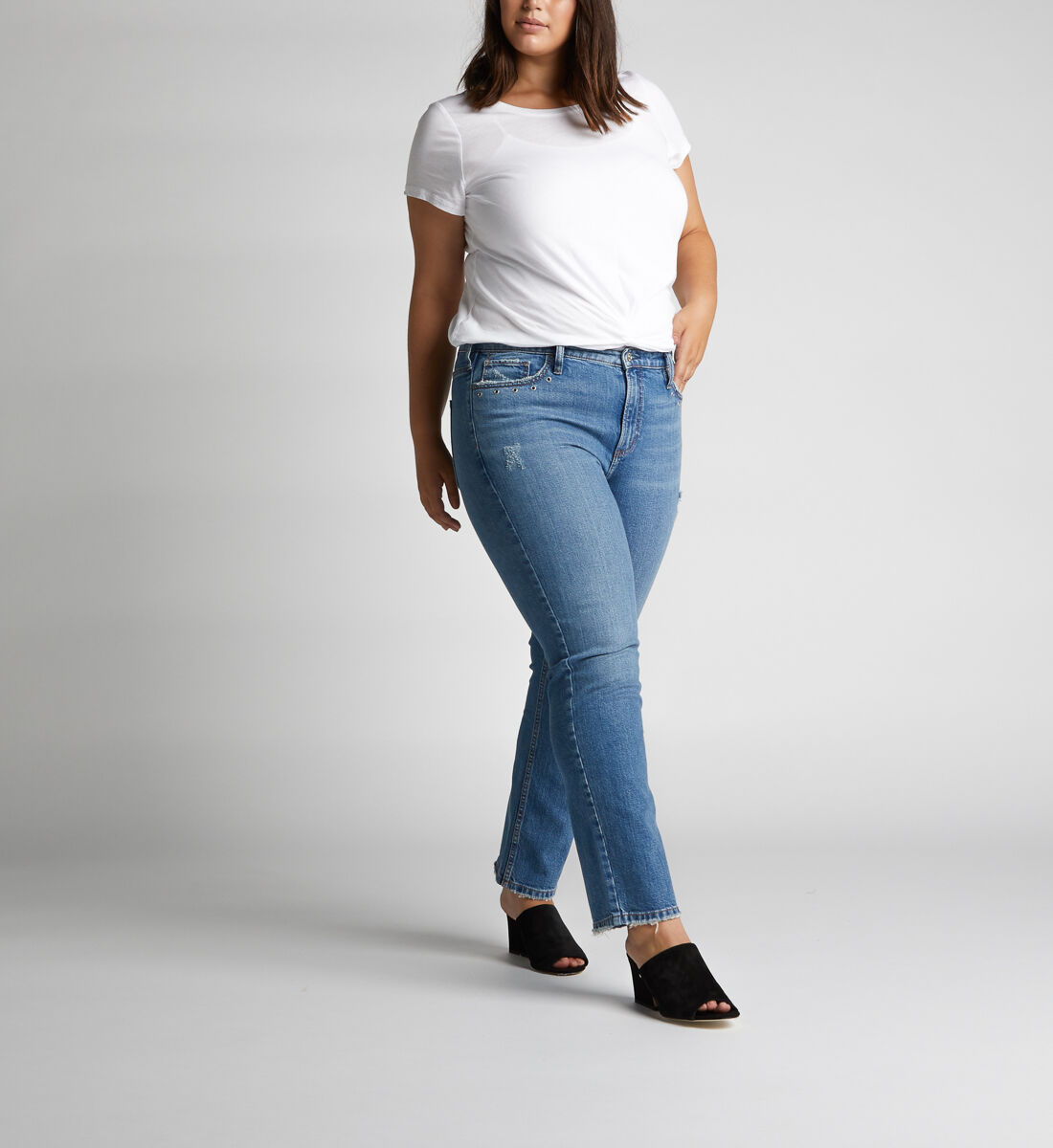 Plus size silver jeans clearance outlet