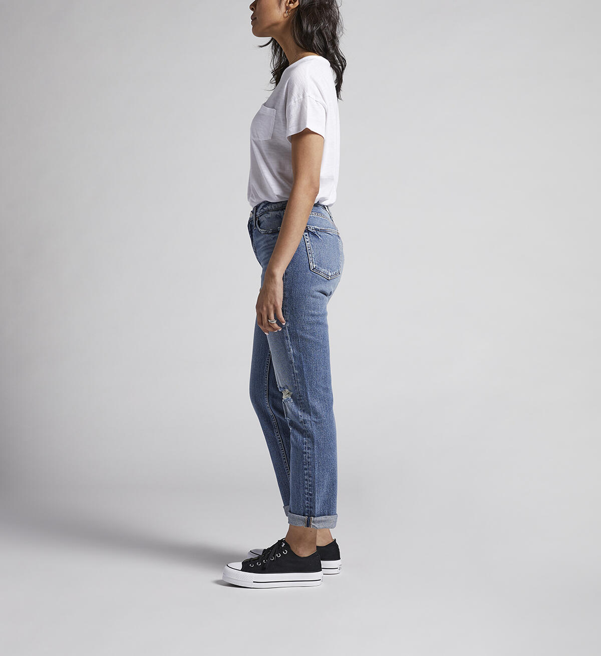 '90s Boyfriend High Rise Straight Leg Jeans, Indigo, hi-res image number 2