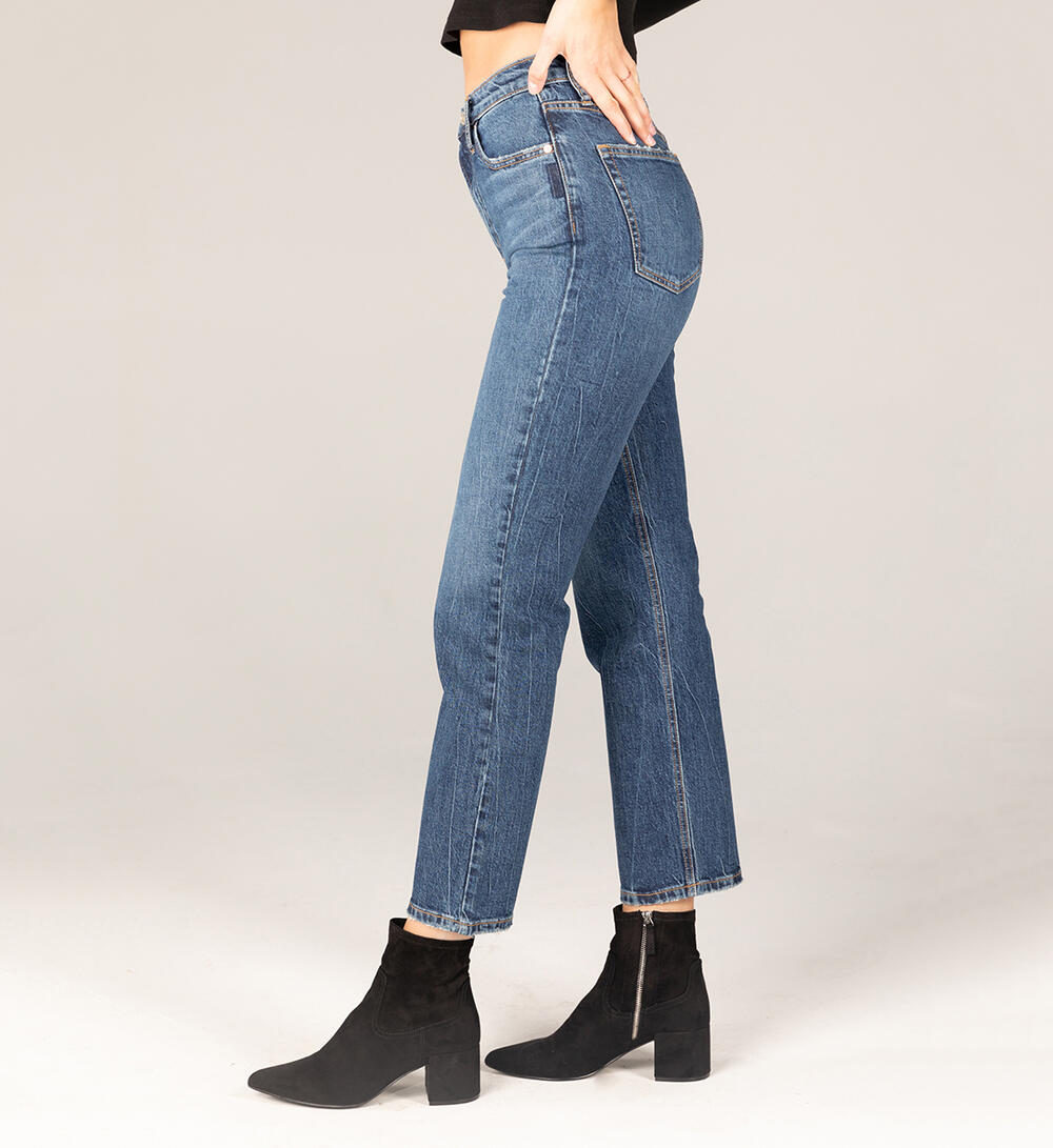 Highly Desirable Super High Rise Straight Leg Jeans, , hi-res image number 2