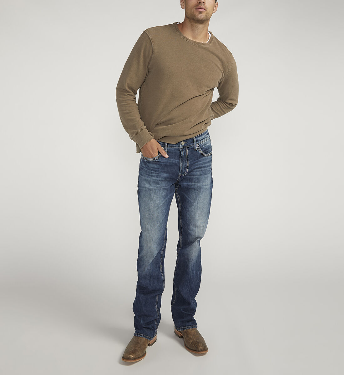 Mens silver bootcut jeans cheap