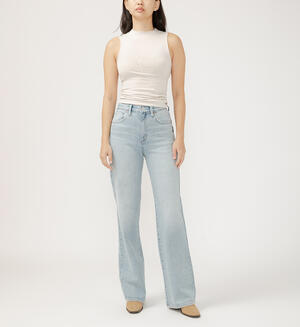 Highly Desirable High Rise Trouser Leg Jeans