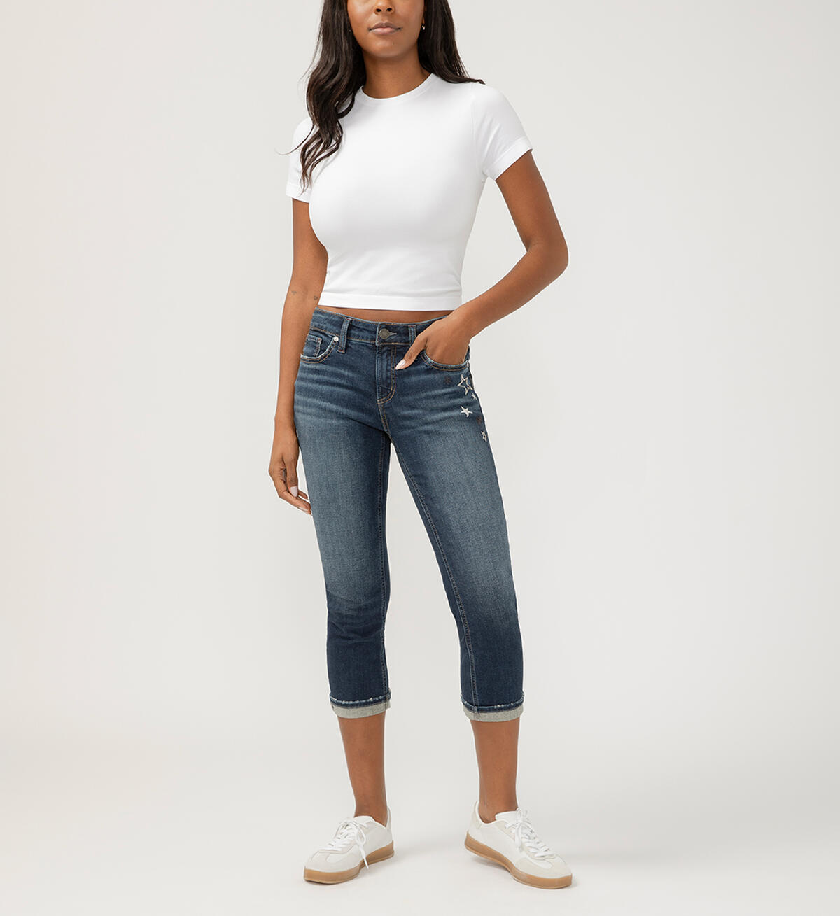 Elyse Mid Rise Capri, , hi-res image number 0