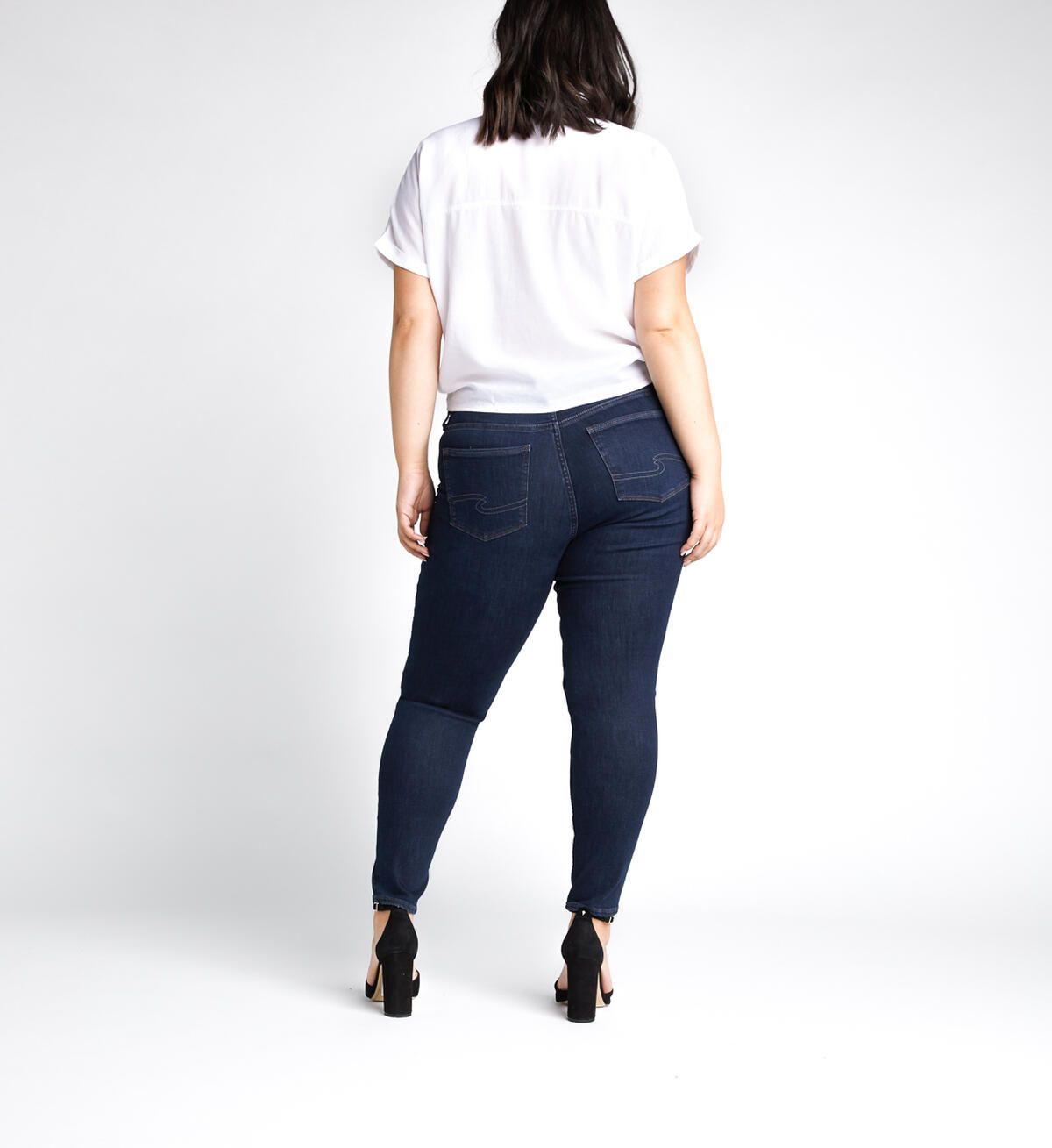 Avery High Rise Skinny Leg Jeans Plus Size, Indigo, hi-res image number 1