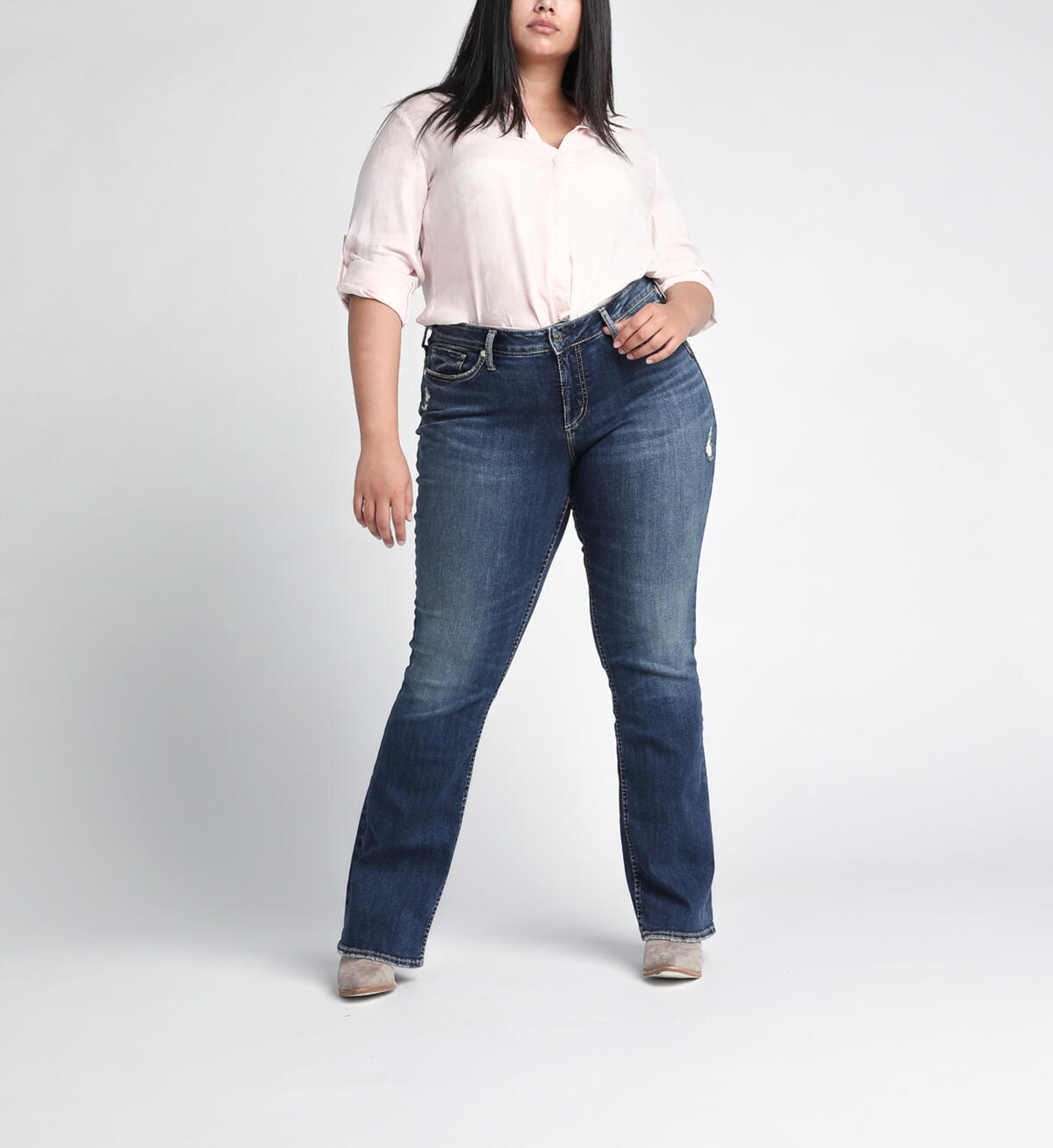 Suki Mid Rise Slim Bootcut Jeans, , hi-res image number 3