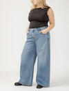 Highly Desirable High Rise Ultra Wide Leg Jeans Plus Size, , hi-res image number 2