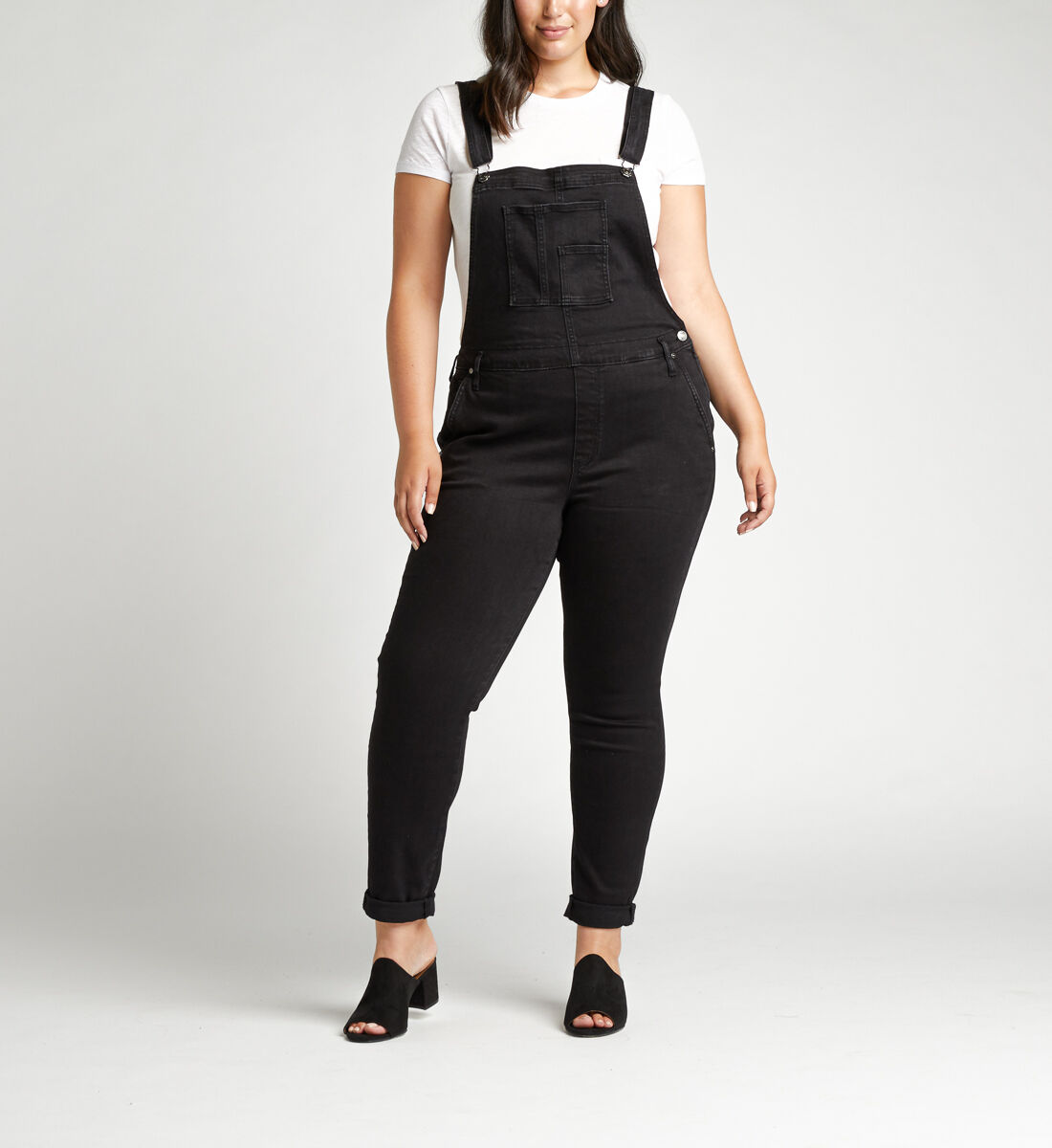 Buy Slim Leg Plus Size Overalls for USD 109.00 Silver Jeans US New