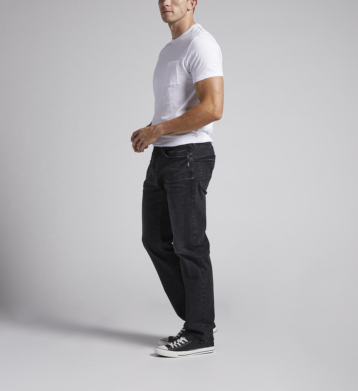 Machray Athletic Fit Straight Leg Jeans, Black, hi-res image number 2
