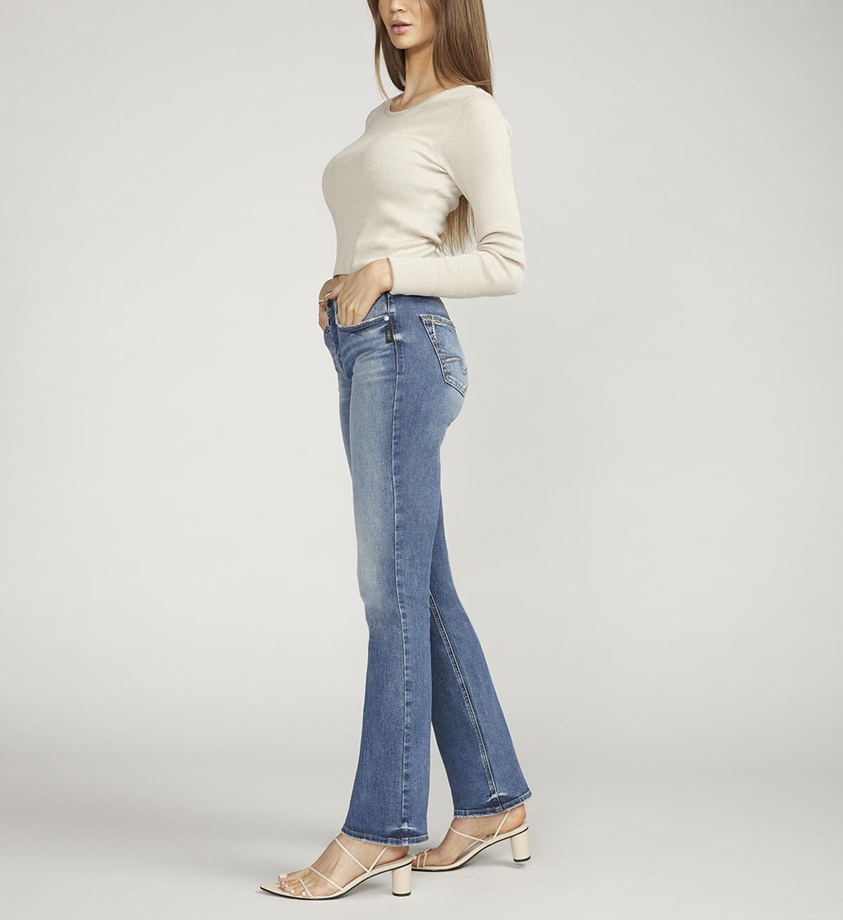 Avery High Rise Slim Bootcut Jeans, , hi-res image number 2