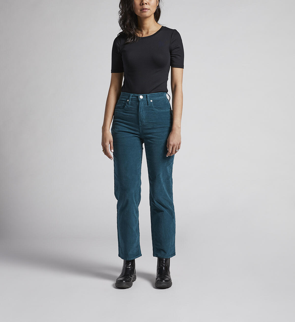 Highly Desirable High Rise Straight Leg Pants, Jewel, hi-res image number 0