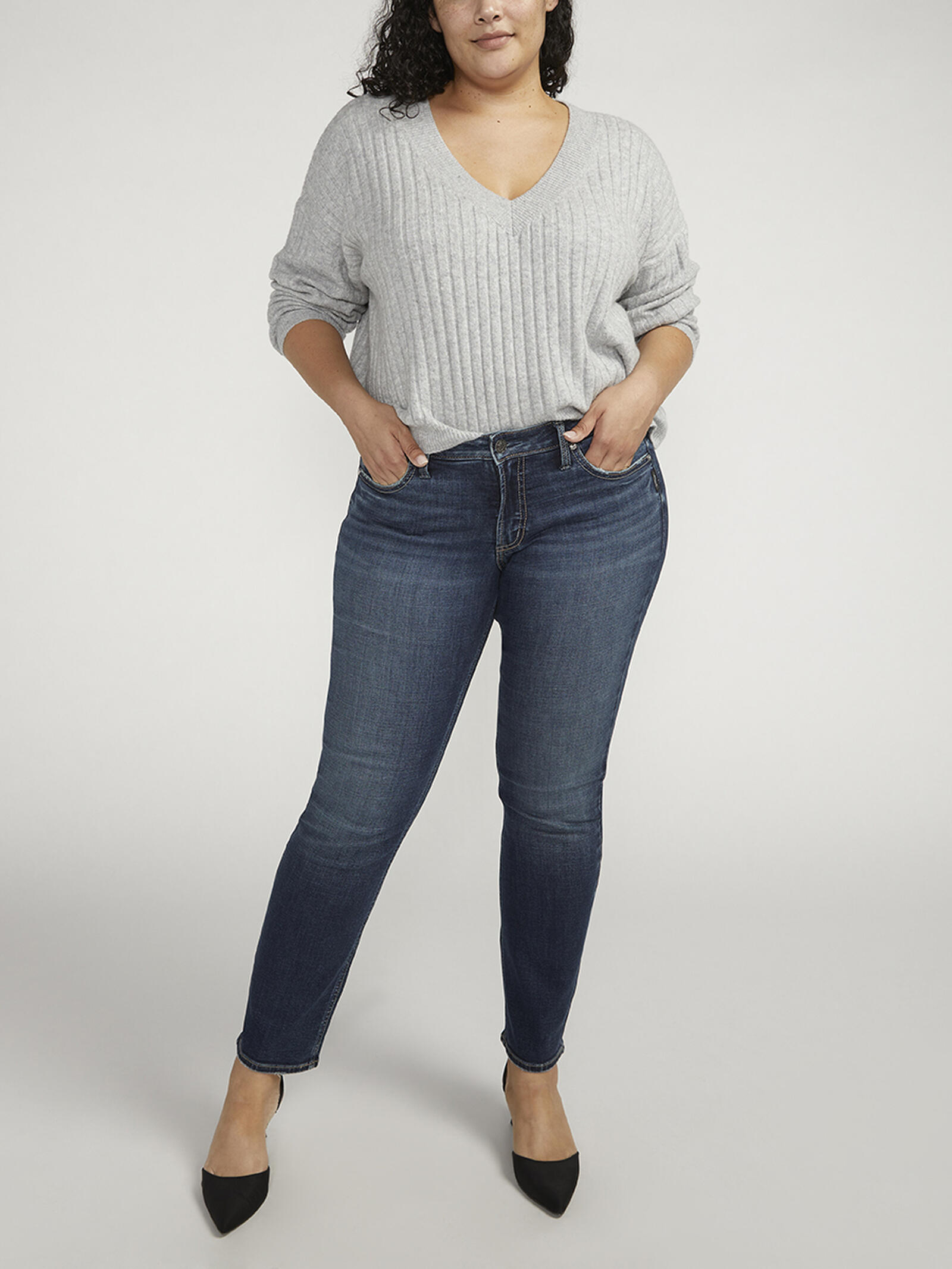 Britt Low Rise Straight Leg Jeans Plus Size