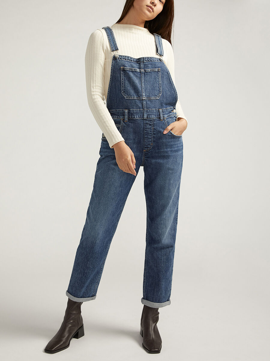 Buy Baggy Straight Leg Overall Jeans for USD 64.00 | Silver