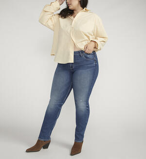 Suki Mid Rise Straight Leg Jeans Plus Size