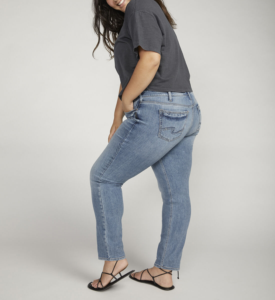 Women's plus size silver jeans 2025