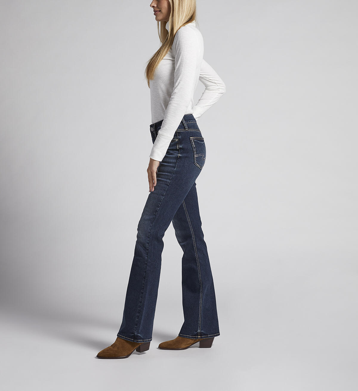 Suki Mid Rise Bootcut Jeans, Indigo, hi-res image number 2