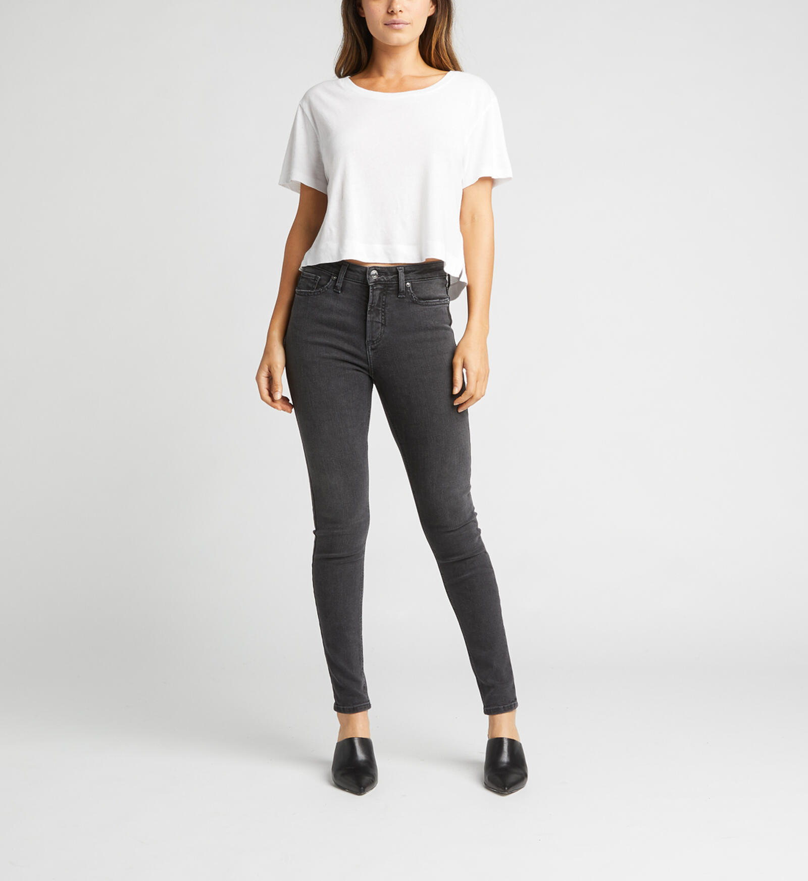 ck high rise skinny jeans