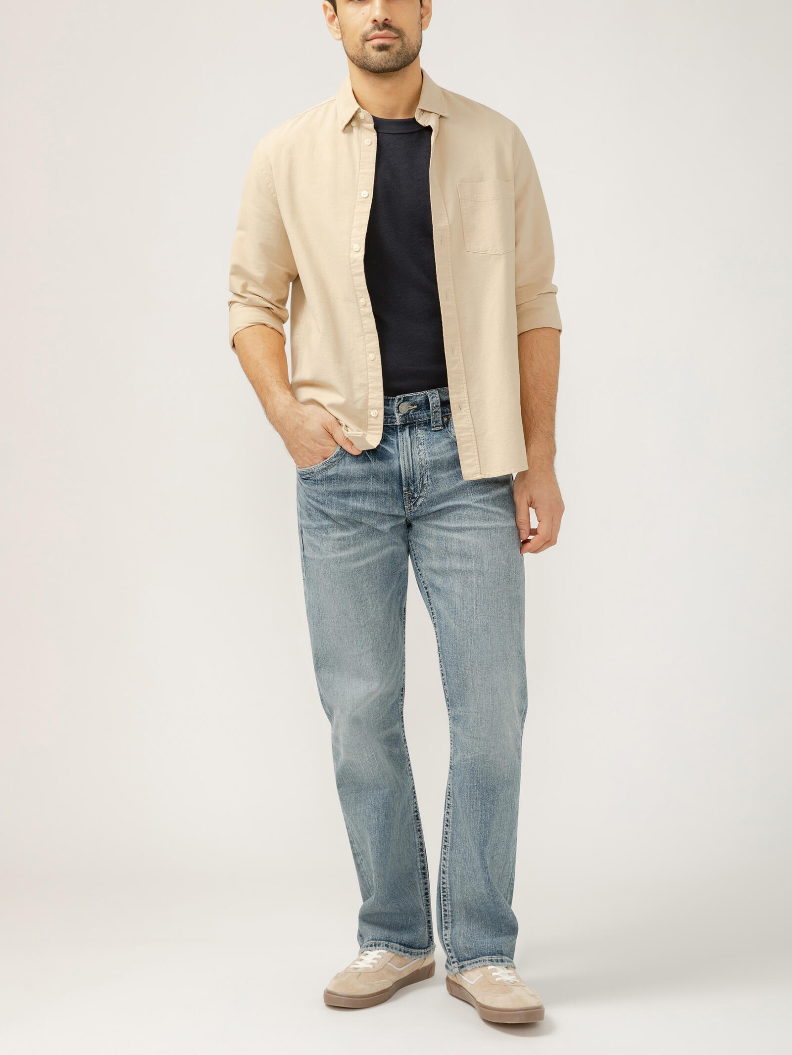 Buy Gordie Loose Fit Straight Leg Jeans for USD 99.00 | Silver Jeans