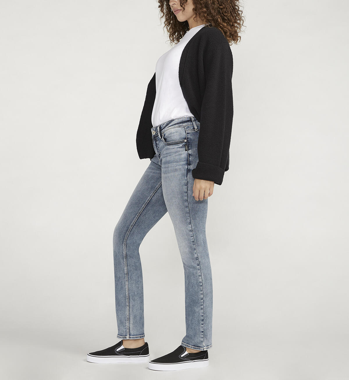 Elyse Mid Rise Straight Leg Jeans, Indigo, hi-res image number 0