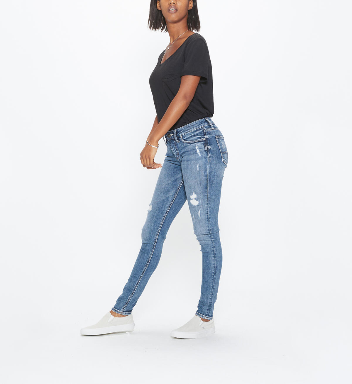 Suki Super Skinny Mid Rise Dark Wash, , hi-res image number 2