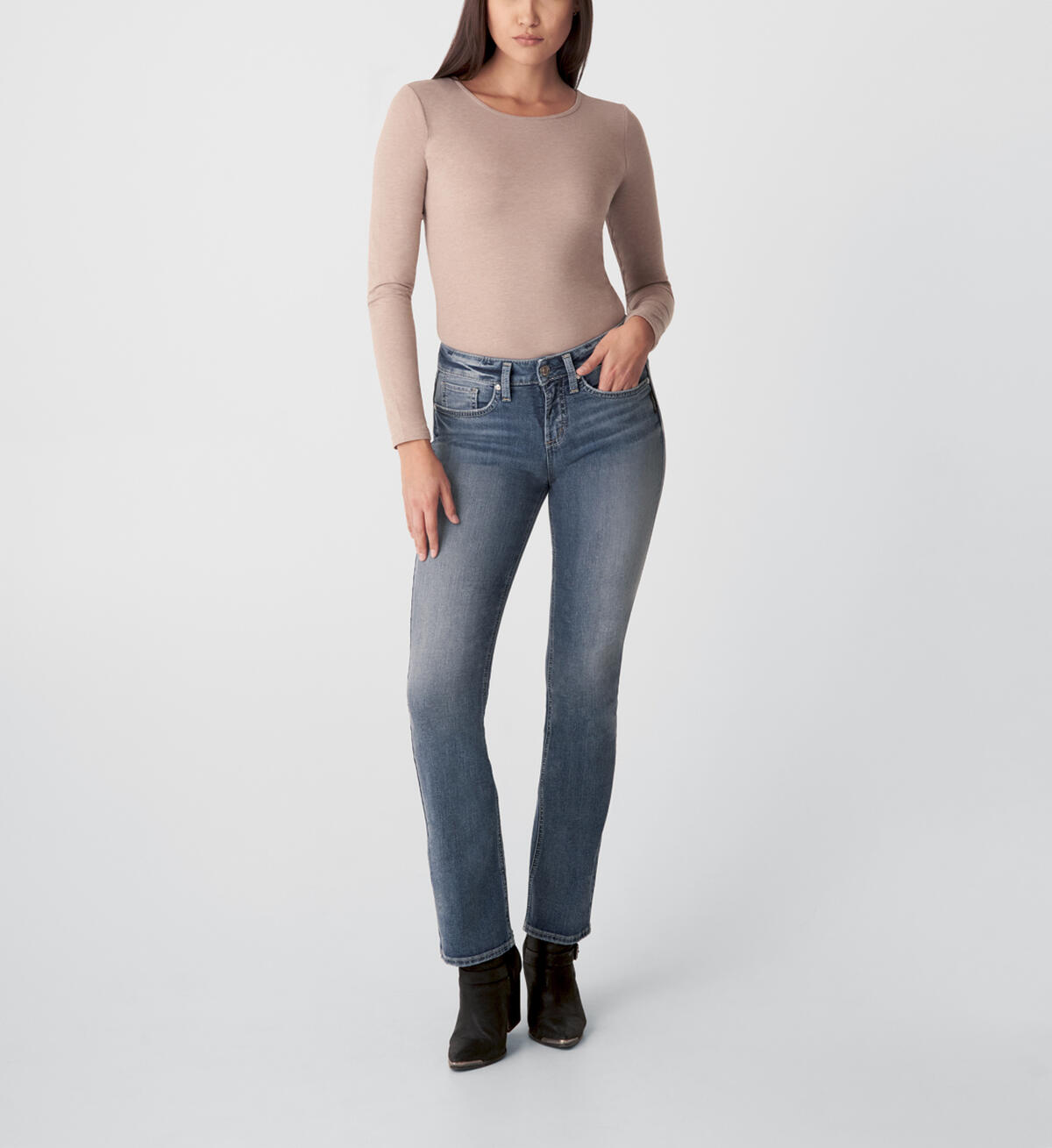 Suki Mid Rise Slim Bootcut Jeans, , hi-res image number 0