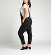 Slim-Leg Plus Size Overalls, Black, hi-res image number 2