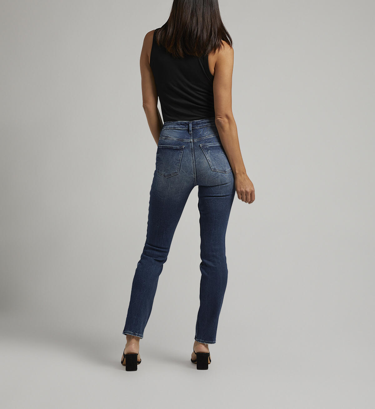 Infinite Fit High Rise Straight Leg Jeans, Indigo, hi-res image number 1