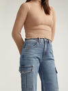 High Rise Wide Leg Cargo Jeans, , hi-res image number 3