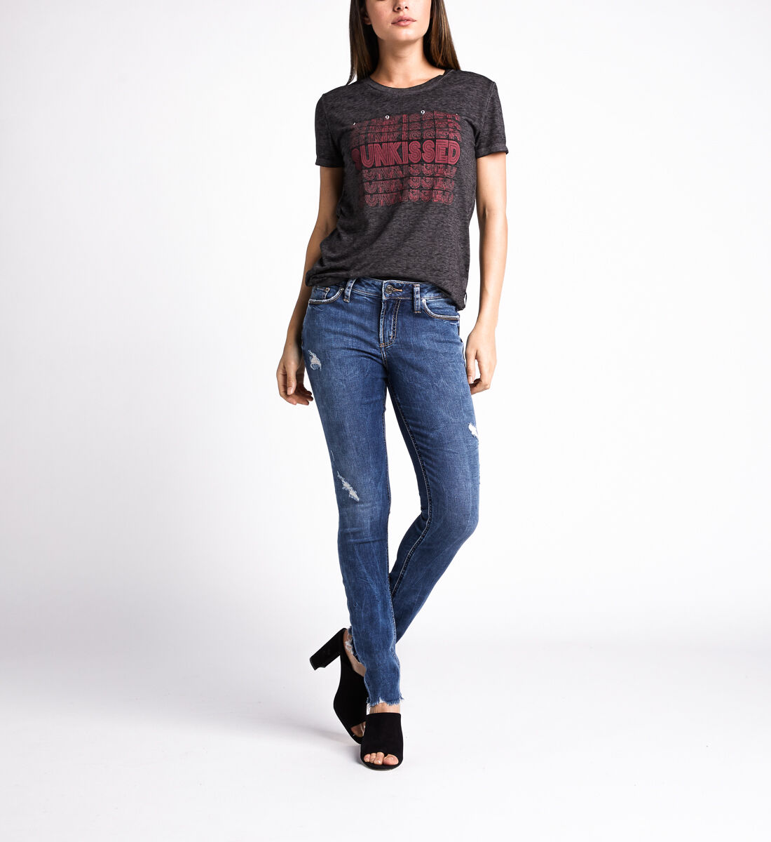 Silver Jeans Co. Elyse Mid-Rise Slim Bootcut Jeans L03601CAA233 Women's Indigo O