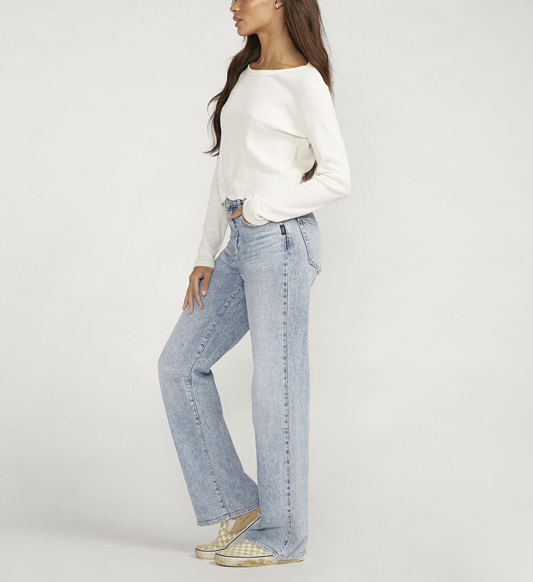 Buy Highly Desirable High Rise Trouser Leg Jeans for USD