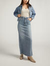 Back-Slit Maxi Jean Skirt, , hi-res image number 0