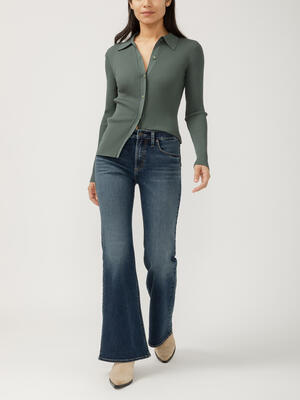 Most Wanted Mid Rise Flare Leg Jeans