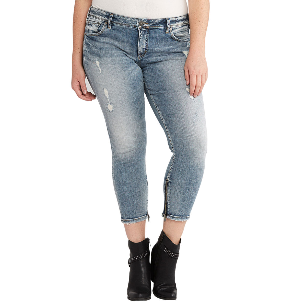 Silver kenni jeans top