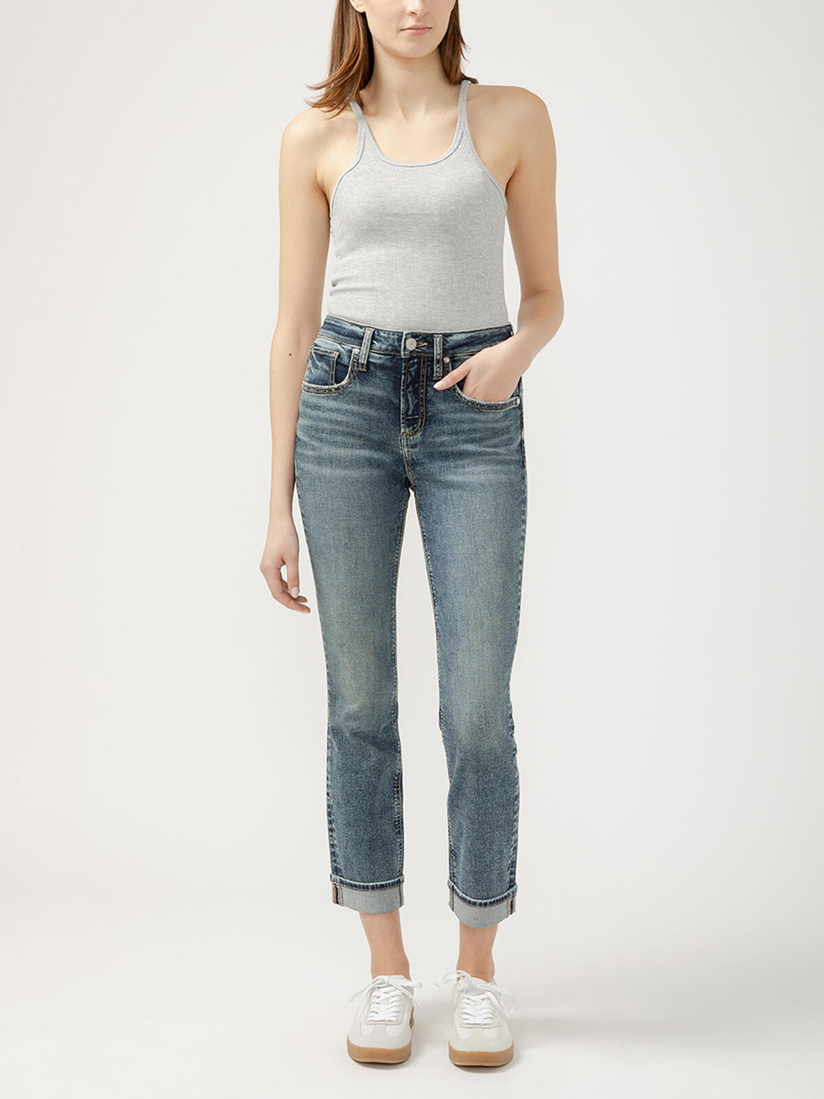 Beau High Rise Slim Leg jeans, , hi-res image number 0