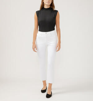 Isbister High Rise Ankle Straight Leg Luxe Stretch Jeans
