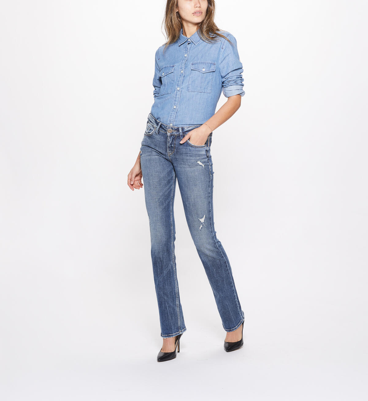 Suki Slim Boot Mid Rise Medium Wash Final Sale, , hi-res image number 3