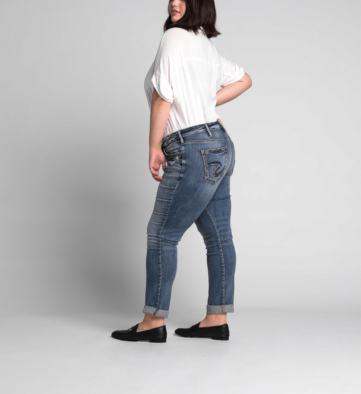 Boyfriend Slim Mid Medium Wash, , hi-res image number 2